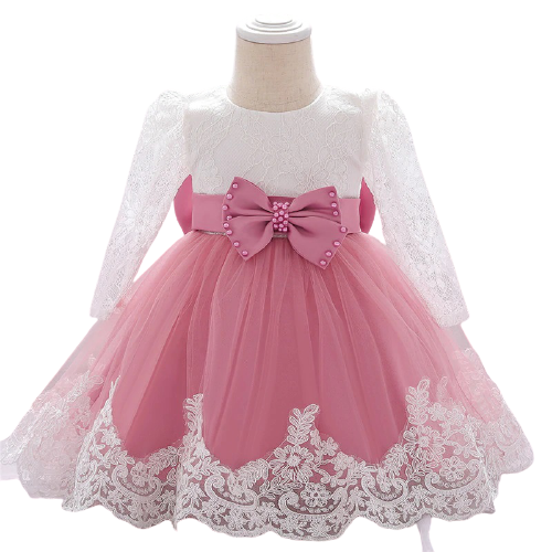 Vestito elegante bambina Rosie II rosa cipria - ZOYA Fashion