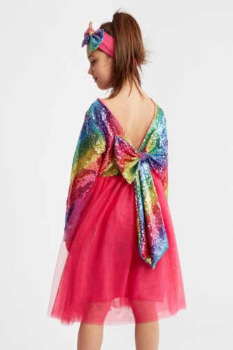 Abito elegante bambina Ana arcobaleno - ZOYA Fashion