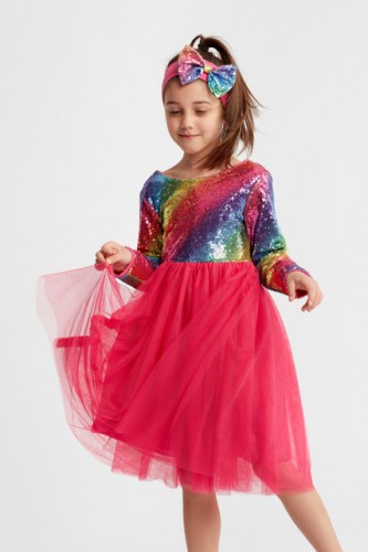 Abito elegante bambina Ana arcobaleno - ZOYA Fashion