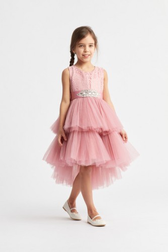 Abito elegante bambina Chantal rosa - ZOYA Fashion