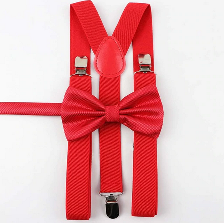 Axy Bretelle e Papillon Set per Uomini-Donne-Bambini