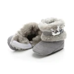 Scarpe per neonata corona grigio