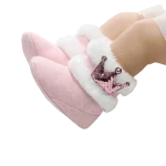 Scarpe per neonata corona rosa