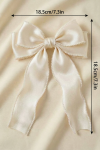 ferm aglio capelli bambina, fiocco organza perline, accessori capelli cerimonia, fermaglio elegante comunione, regalo bambina elegante, fermaglio fiocco matrimonio, accessorio capelli festa, fermaglio decorativo bambina