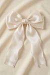 ferm aglio capelli bambina, fiocco organza perline, accessori capelli cerimonia, fermaglio elegante comunione, regalo bambina elegante, fermaglio fiocco matrimonio, accessorio capelli festa, fermaglio decorativo bambina