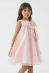 abito cerimonia bambina, vestito elegante bambina, abito rosa scuro, abito tulle bambina, vestito damigella bambina, abito battesimo, zoya fashion