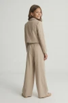 Elegante completo da bambina Emi beige, dettaglio, abbigliamento da cerimonia per bambina, ZOYA Fashion