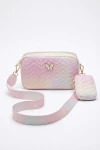 Borsetta elegante rosa per bambina con farfalla – trapuntata, vista principale, abbigliamento da cerimonia per bambina, ZOYA Fashion