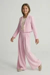 Elegante completo da bambina Emi rosa, dettaglio, abbigliamento da cerimonia per bambina, ZOYA Fashion