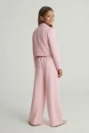 Elegante completo da bambina Emi rosa, vista aggiuntiva, abbigliamento da cerimonia per bambina, ZOYA Fashion