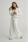 Elegante completo da bambina Emi bianco, vista principale, abbigliamento da cerimonia per bambina, ZOYA Fashion
