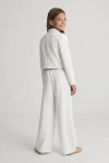 Elegante completo da bambina Emi bianco, outfit stilizzato, abbigliamento da cerimonia per bambina, ZOYA Fashion