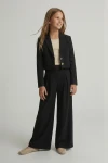 Elegante completo da bambina Emi nero, vista principale, abbigliamento da cerimonia per bambina, ZOYA Fashion