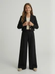 Elegante completo da bambina Emi nero, vista laterale, abbigliamento da cerimonia per bambina, ZOYA Fashion