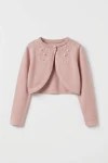 Bolero per bambina Ada rosa, vista principale, abbigliamento da cerimonia per bambina, ZOYA Fashion