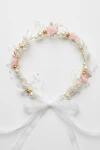 Cerchietto per capelli con fiori e perle per bambina – rosa, vista principale, abbigliamento da cerimonia per bambina, ZOYA Fashion