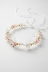 Cerchietto per capelli con fiori e perle per bambina – rosa, vista laterale, abbigliamento da cerimonia per bambina, ZOYA Fashion