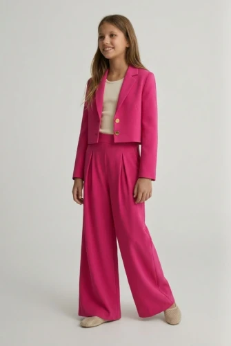 Elegante completo da bambina Emi fucsia