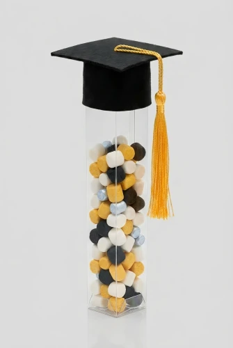 Tubo Porta Diplomi Nero con Tocco – Set 6 Pezzi, Perché la Laurea è Festa