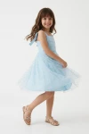 abito matrimonio bambina azzurro elegante