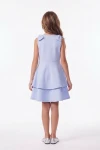 Abito Harper azzurro cielo – retro con i fiocchi sulle spalle