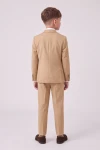 Completo Liam beige – retro della giacca e dei pantaloni, vista posteriore