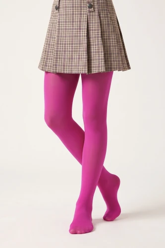 Collant coprenti 40 den fucsia per bambina – autunno, inverno e primavera