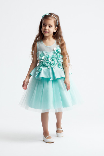 Abito elegante bambina Dolly verde - ZOYA Fashion