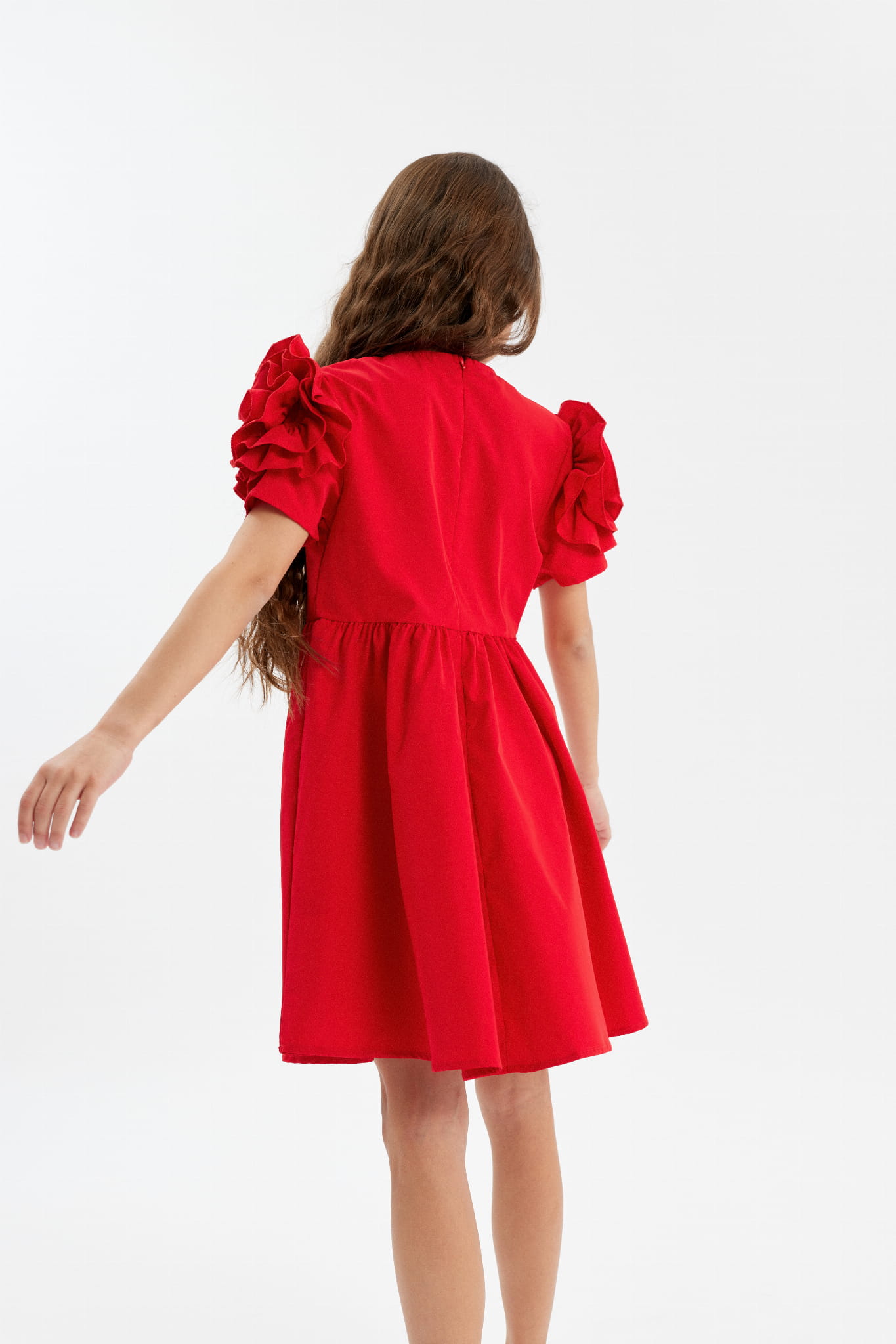La-V Vestitino In Pizzo Per Bambina – Blu Colomba, Taglia 122 Cm – Abito Casual Con Chiusura Nascosta
